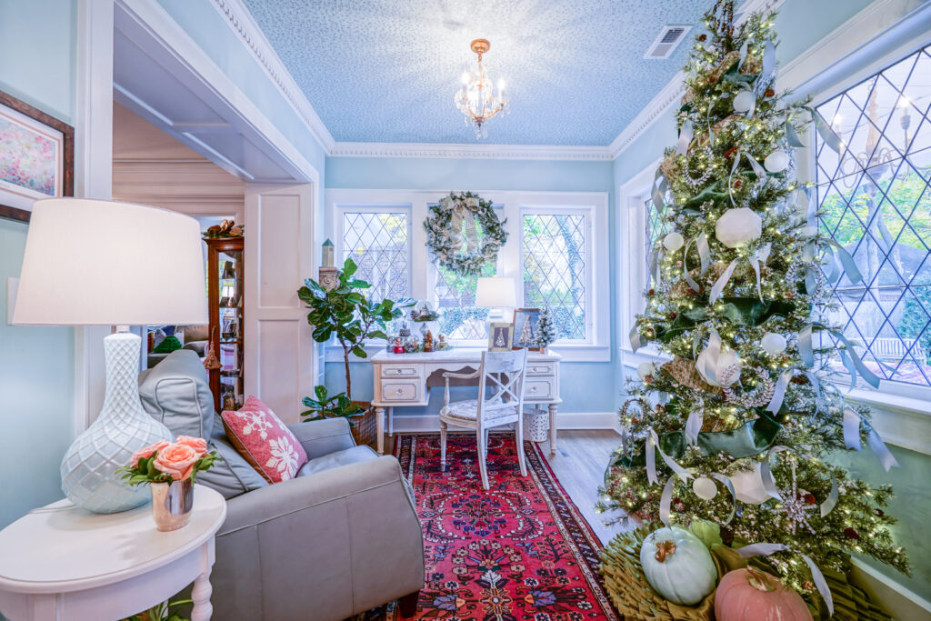 Living room with Christmas Tree
